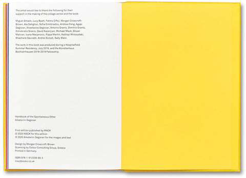 Handbook of the Spontaneous Other Aikaterini Gegisian - MACK