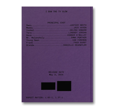 I Saw the TV Glow Screenplay Book - MACK