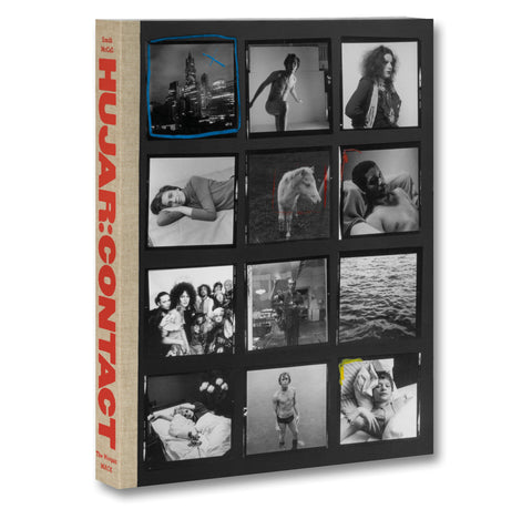 Photograph of the front cover of "Hujar: Contact," a photography book by MACK featuring black and white images.