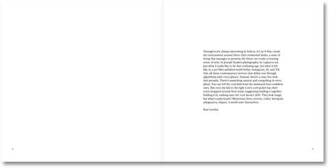 American Teen photography book by Important Flowers featuring images of teenagers and candid moments in a visual narrative.