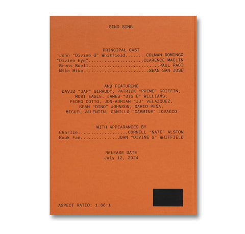 Sing Sing Screenplay Book