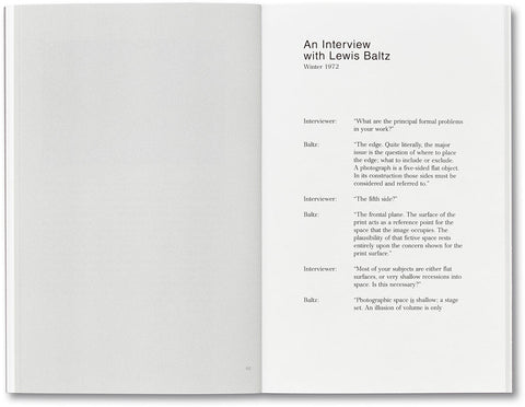 An Interview with Lewis Baltz