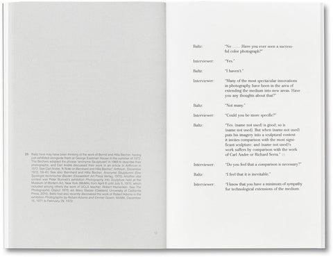 An Interview with Lewis Baltz