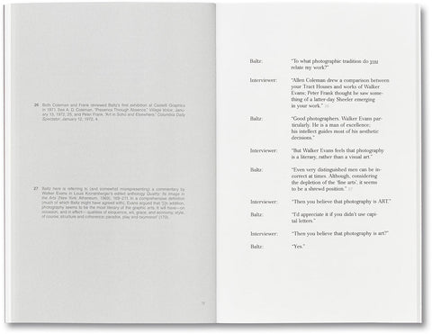 An Interview with Lewis Baltz